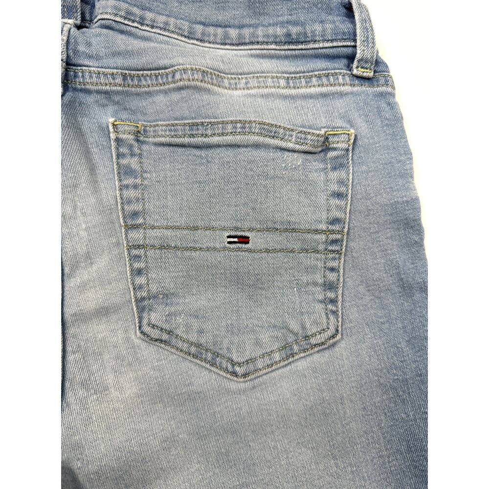 Tommy Hilfiger womens jeans light wash  raw distressed hem high rise Sz 6 - Picture 5 of 16